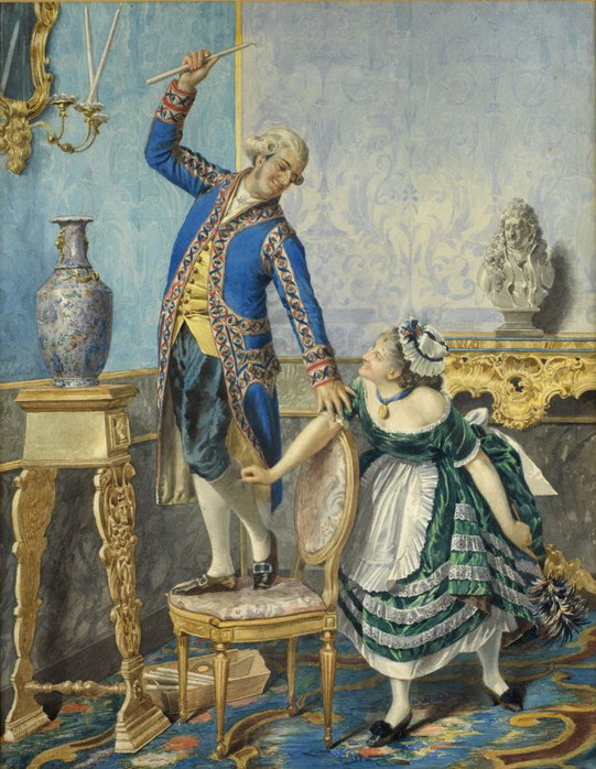 The Playful Maid by Jean Baptiste Greuze